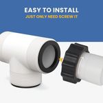 Pool Hose Tee Connector 1.5 Inch for Easy Integration into Existing Pool Setups
