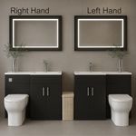 Bathroom L-Shaped Vanity Unit Furniture Suite | BTW WC Toilet & Basin (LH/RH)