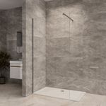 Walk in Shower Screen Panel 8mm NANO Easy Clean Glass Shower Cubicle With Tray