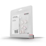 Lindy 40437 USB Type-C Port Blockers, Pack of 10, Pink