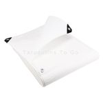 White Heavy Duty Tarpaulin 200GSM Waterproof Ground Sheet Boat Cover Tarp