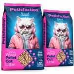 Wood Pellet Cat Litter 30L 15kg-Natural,Biodegradable,Dust Free&Non-Clumping