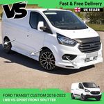 FITS FORD TRANSIT CUSTOM 18-23 FRONT SPLITTER SIDE SKIRTS REAR SKIRT SPORT LWB