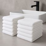 12 Pack Super Soft Luxury Egyptian Cotton Face Towels Flannel Wash Hand Cloth
