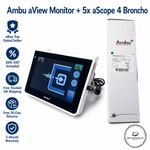 Ambu aView 405002000 Monitor & 5 Broncho Regular 5.0/2.2 Ambu aScope 4 477001000