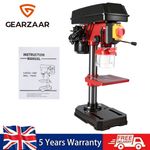 Pillar Drill Press 13mm Chuck 5-Speed 300W Motor Bench Top Cast Iron Table 220V