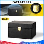 Universal Faraday Box RF Shielding for Car Keys Extra Large 17x12x9cm PU Leather