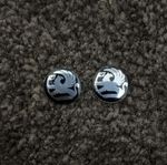 2 X  VAUXHALL STYLE REMOTE KEY FOB EMBLEM LOGO STICKER BADGE 14mm DOMED