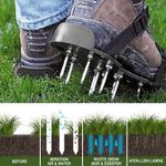 Lawn Aerating Spiked Shoes | Grass Aerator Sandals Adjustable Straps uk