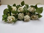 Unbranded￼Wired Stem Artificial Roses  ivory/white silk & synthetic materials 
