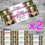 PERSONALISED PHOTO BIRTHDAY PARTY BANNERS -18th 21st  Christening add characters
