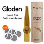 Metal Kazoo Set with 5 Flute Films - Easy to Learn Musical Instruments
