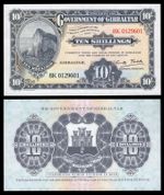 Gibraltar 10 Shillings / 50 pence 1934 - 2018, UNC, P-41, Commemorative Official