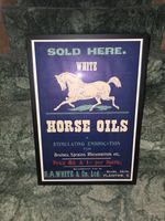 A Genuine Vintage 1930s Poster for White Horse Oils Produced by H A White.