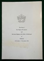 Queen Elizabeth II Prince Philip Thailand  Royal Visit BA Air Plane Flight Map