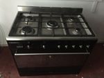 Smeg SUK91MBL9 90cm Dual Fuel Range Cooker - Black - Gas Hob - Electric Oven