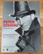 Peter Cushing A Celebration Whitstable Museum & Gallery Poster 1995 Size 12"x16"