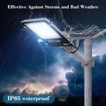 8000W Commercial Solar Street Flood Lights Outdoor Dusk To Dawn Wall Lamp +Pole