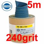 5 metres RB406 240 grit Hermes Jflex Cloth Backed J Flex Sandpaper Woodturning