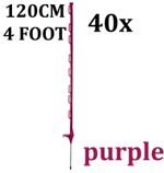 40x 4ft (120cm) Electric Fence Purple Poly Posts Stakes tape rope horse paddock