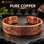 Magnetic Solid Pure Copper Tree Of Life Copper Bracelet Bangle Relief Arthritis