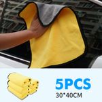 5PCS Car Wash Microfiber Towel Car Cleaning Drying Cloth Towel Universal 30x40CM