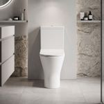 Nuie Freya Comfort Height Close Coupled Rimless Toilet & Seat Dual Flush Modern