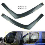 2pcs Tinted Sun Visor Wind Deflectors For Ford Transit Tourneo Connect MK2 13-23
