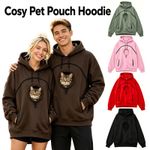 2027 Unisex Pet Pouch Hoodie Cat Hoodie with Pull Pocket for Dogs Snack Holder