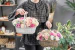 Wickerfield Handle Empty Gift Basket Hamper for Home Wedding Baby Christmas