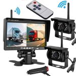 2 Wireless Reversing Camera 7" Digital Split Monitor for Car Truck Van Motorhome