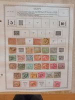 Super collection of old Egyptian stamps on Minkus pages not all shown
