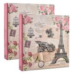 Arpan Photo Album 500 Photos Slip in Case 3-Ring Binder Vintage slogan Pack of 2