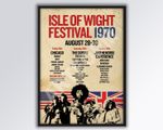 ISLE of WIGHT FESTIVAL 1970 Poster A3 size. Jimi Hendrix. Classic Rock.