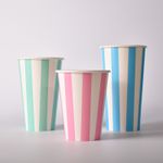 Candy Stripe Paper Cups Disposable Milkshake 8oz 12oz 16oz 20oz Paper Cups