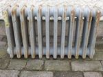 antique reclaimed sandblasted, primed and tested cast iron radiator