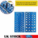 38Pcs Standard Nut & Bolt Size Gauge Nut and Bolt Thread Checker Aluminum Alloy