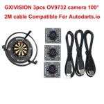 GXIVISION OV9732/IMX179/OV2710/OV2735 30fps 2M Cable 100° 3pcs Camera Autodarts.