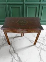 Antique Georgian Mahogany Sheraton Painted Tea Console Table