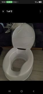 Performance Health Savanah Raised Toilet Seat with Lid - White, 150mm
