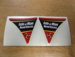 Isle of Man Road Races - TT Visor Corner Decal Sticker - RED