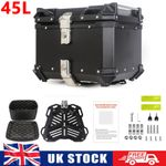 45L Motorcycle Rear Top Box Luggage Aluminium Alloy Tail Carrier Tool Case New