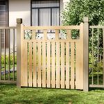 Tall Outdoor Wooden Fence Gates Privacy Garden Gate Pedestrian Gate with Hinges