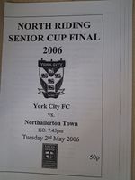 York City v Northallerton Town 2nd May 2006 NRSC Final
