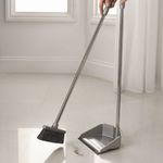Addis Long Handle Dustpan and Brush Set Heavy Duty Strong Metallic Handle