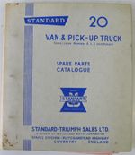 STANDARD 20 Van/Pick Up Truck Illustrated Spare Parts List c1963