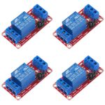4pcs Relay Module DC 12V Relay Board 1 Channel with Optocoupler Isolation Suppor