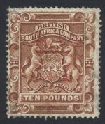 Rhodesia 1892-3 £10 SG13 used Cat £700