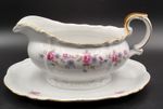 Vintage Edelstein Bavaria 21613 Florence Gravy Sauce Boat with Underplate