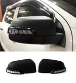 REPLACEMENT MIRROR CAPS + LED INDICATOR BLACK FOR FORD RANGER 2011-22 T6 T7 T8